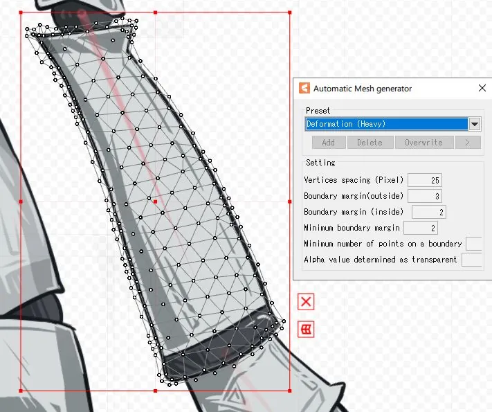 Live2D Automatic Mesh Generator