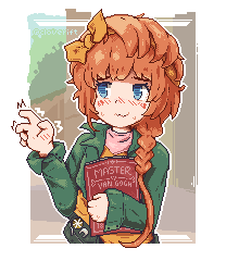 Van Gogh from FGO blushing away while holding a thin book