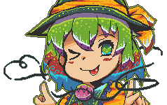 Koishi winking portrait