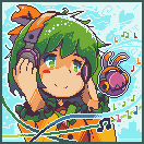 Koishi portrait while listening to headphone