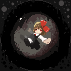 Rumia idle inside her dark bubble animation