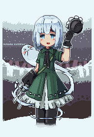 Youmu holding her mini hat